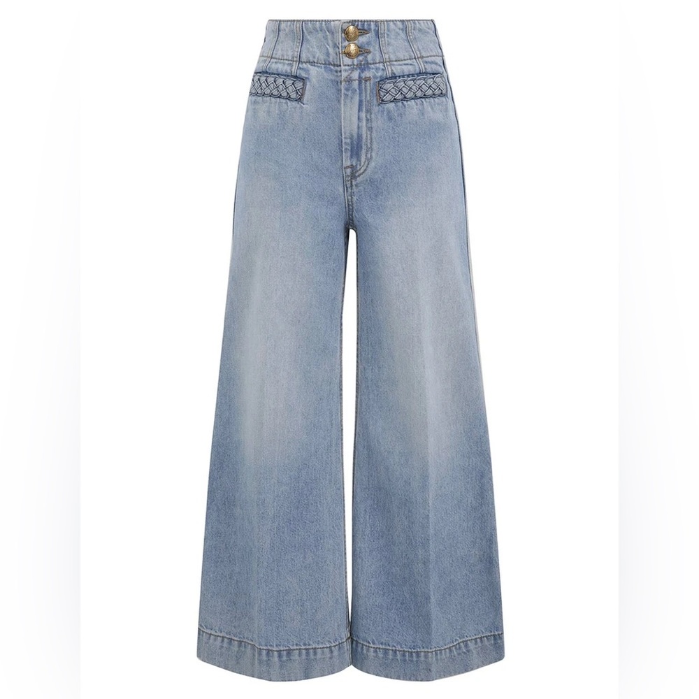 Zimmermann Light Blue LUCKY CROPPED FLARE JEANS😍